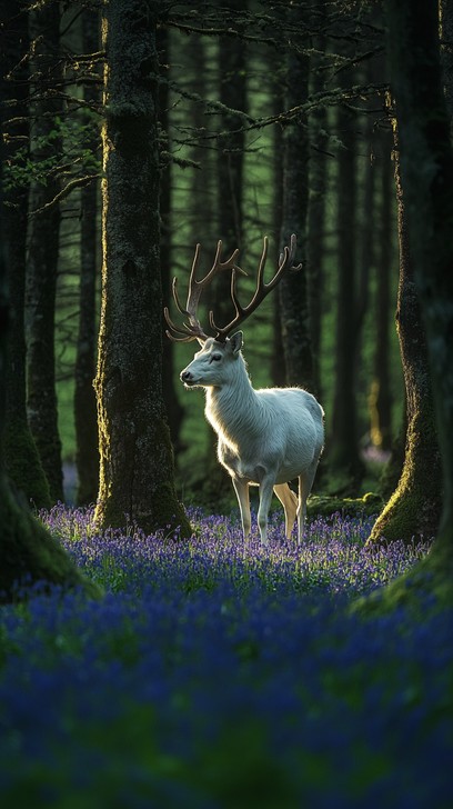 A serene deer in the forest
